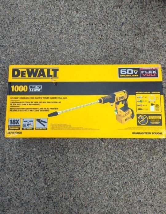 DeWalt 60 Volt Max 1000 PSI Brushless Power Cleaner