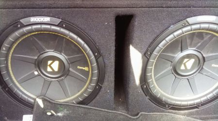 2 12" kicker comp c subs in ported box plus kicker amp