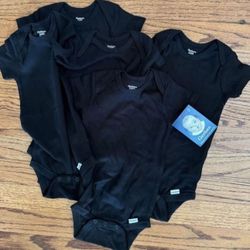 12 Month New Gerber Baby- 5-Pack Solid Onesies Bodysuits
