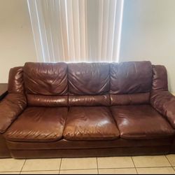 Brown Genuine Leather Couches