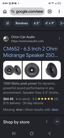 Orion CM652 6.5" 2 Ohm Midrange Car Speaker