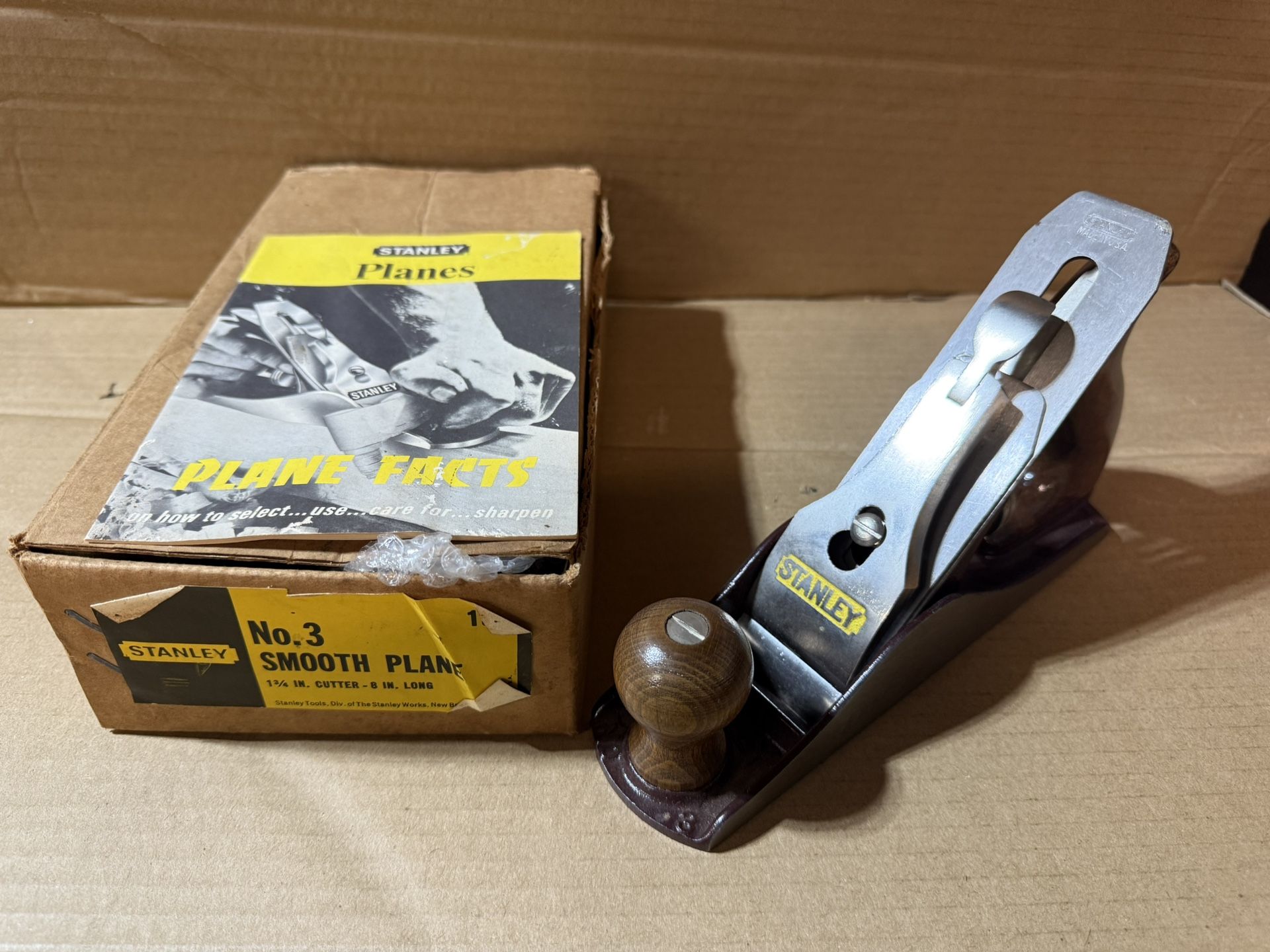 Stanley No.3 Type20, Smoothing Plane In Original Box