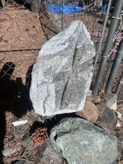 Hand Carved Stone cross Decor