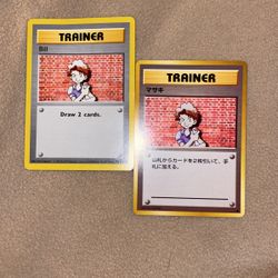 Rare!Bill Pokemon Trainer Card 91/102 English And Japanese 