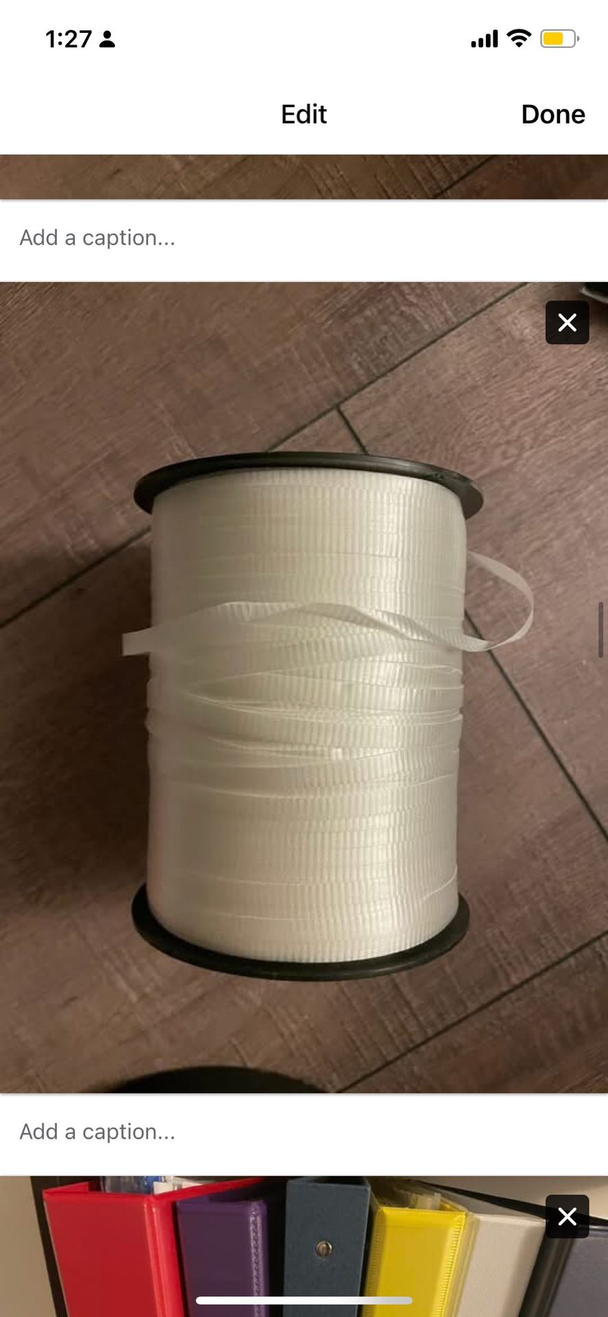 White balloon string