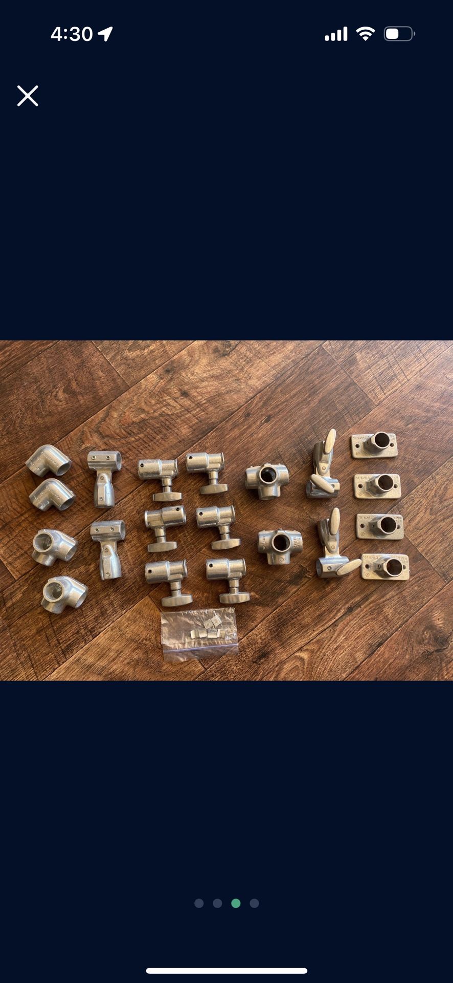 Speed rail fittings, 1 inch. Like New.