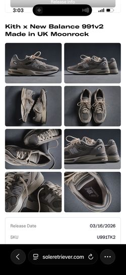 Kith New Balance V2 Moonrock