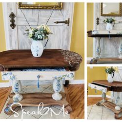 Reimagined Antique Mahogany Side Table