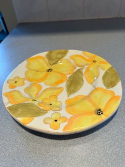 Vintage Italian hand painted dish