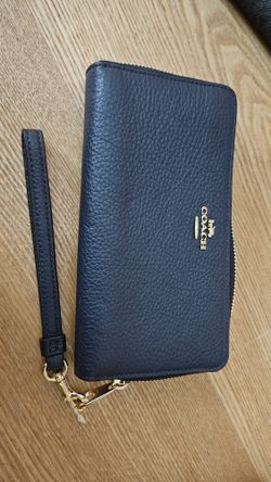 Coach Long Zip Around Phone Wallet