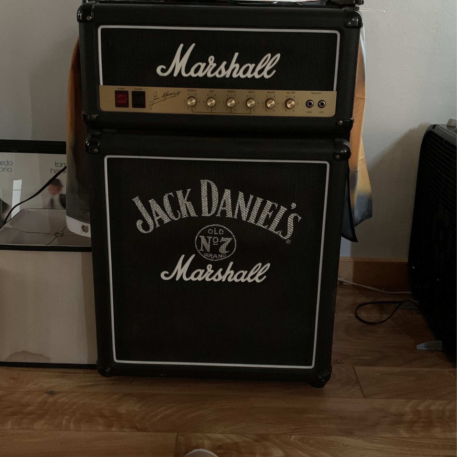 . Jack Daniels Marshall mini fridge