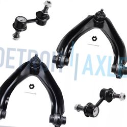 4pc Front Upper Control Arms w/ Ball Joint + Sway Bars for 97 to 01 Honda CR-V