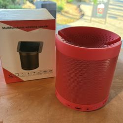 Portable Speaker, Phone Holder And FM Radio Receiver 