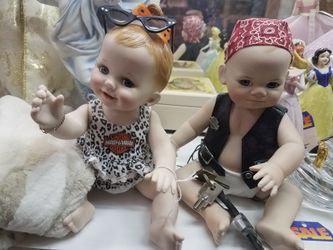 Franklin Mint Harley Davidson porcelain babies