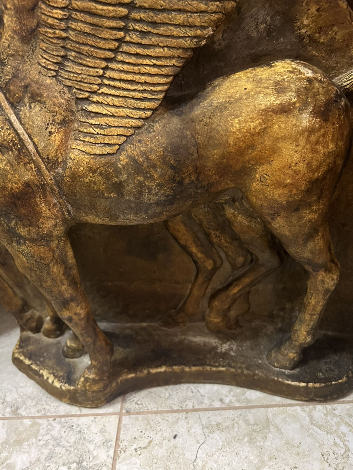 アメリカ　20年前　Attila's Original Repro　馬　彫刻 20”x20” Attila's Original Repro Sculpture Cast Stone Sculpture