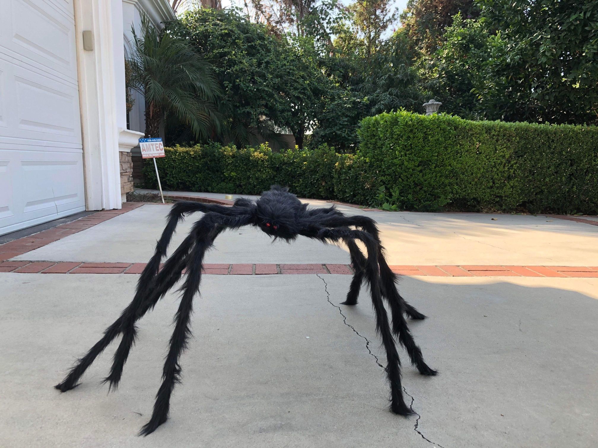 60 inch Hairy Giant Black Spider Decoration Halloween Prop Haunted House Decor Party Huge Big Large Spider Yard Halloween Party Decoration