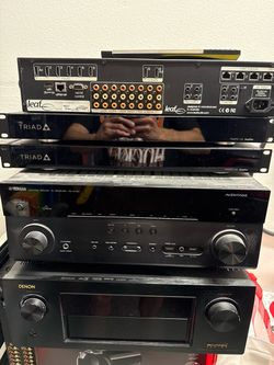 Mixed AV Equipment Lot – Yamaha, Denon, Triad, Leaf