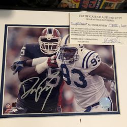 Dwight Freeney Signed Pic Framed w/cert