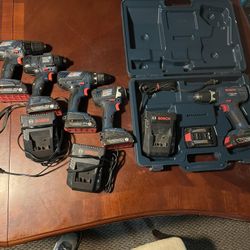 Bosch 18v Drills With Batteries And Chargers