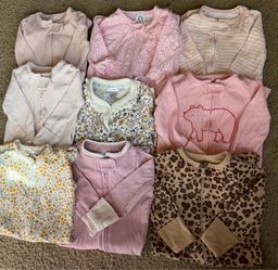 Baby girl sleepers size 0-3 months