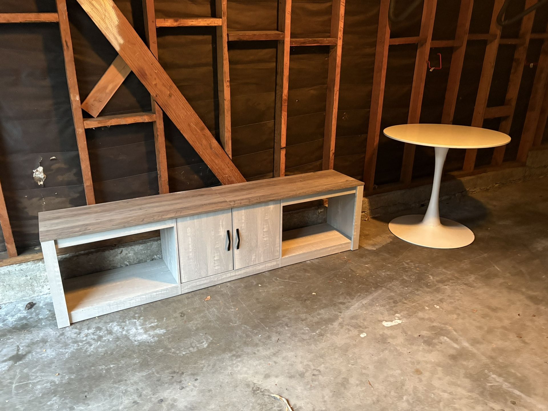 Tv Console And Round Dining Table 