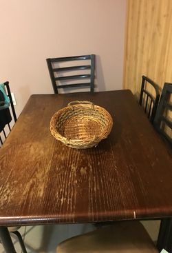 Wooden table with 4 chairs!!!