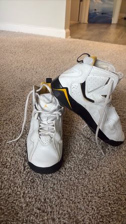 Air Jordan 7 White Yellow Black Sneakers