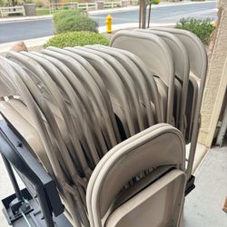 Metal folding chairs