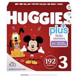Huggies Little Movers Plus Size 3  192 Ct 