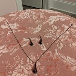 New Wood Jewelry - Earrings And Pendant Set