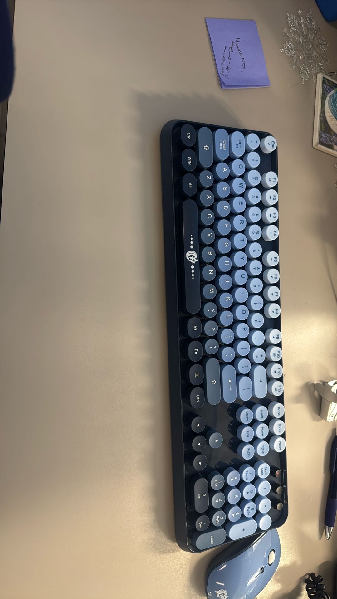 Gradient Blue Keyboard And Mouse