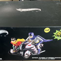 Batman Hot Wheels Classic TV Series Batcycle With Robyn
