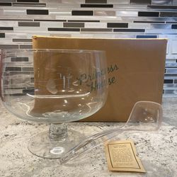 Princess House Crystal Heritage #0069 Footed Punch Bowl No Glasses With Box