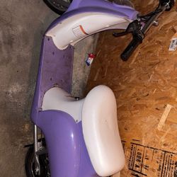 Razor Electric Scooter, Purple and White 