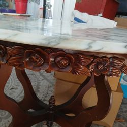 Marble Top Side Table Vintage
