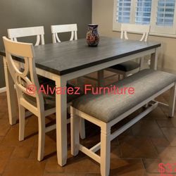 Dining Table Set With 6 Ps