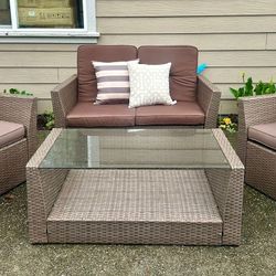 Comfortable Rattan Patio Set 