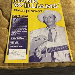 Hank Williams Song Lyric Book 1954