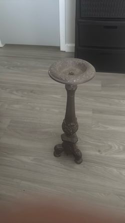 Ornate Cast Iron Pedestal Ashtray Stand