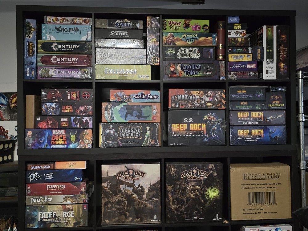 Board Game Lot For Sale Deep Rock Galactic, Fateforge, Orcquest, Dice Throne, Zombicide, And More