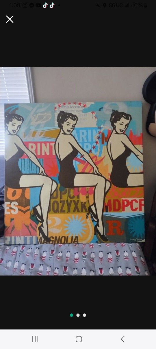 Original Fine Artwork Johnny Taylor Pin Up Girls