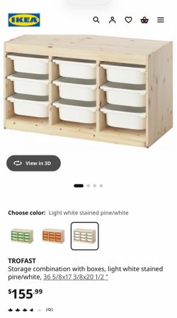 Ikea Trofast Toy storage -Pine with bins