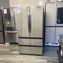 Samsung Stainless Steel 4-Door Refrigerator Double Freezer‼️