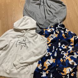 Polo jacket and Batman hoodie