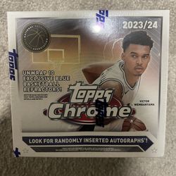 2023-24 Topps Chrome Basketball Monster Mega Box Sealed Wembanyama RC? Auto?
