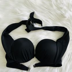 H&M Black Swim Push Up Top, 32C