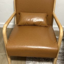 Glitzhome 30.75 "H Mid Century Coffee Accent Sillón,