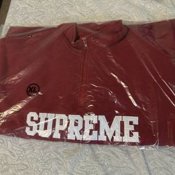 Supreme Tokyo Shop Flag Half Zip Pullover Red XL