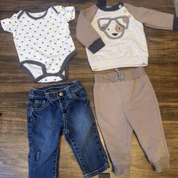 Baby Boy Outfits – Size 3–6 Months (2 Sets)