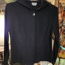 WT # 1073, Womens, Clio Black Sweater With Hood